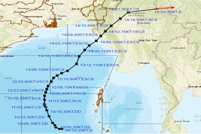 सुपर साइक्लोन मोका ने म्यांमार में मचाई तबाही, बांग्लादेश को बख्शा